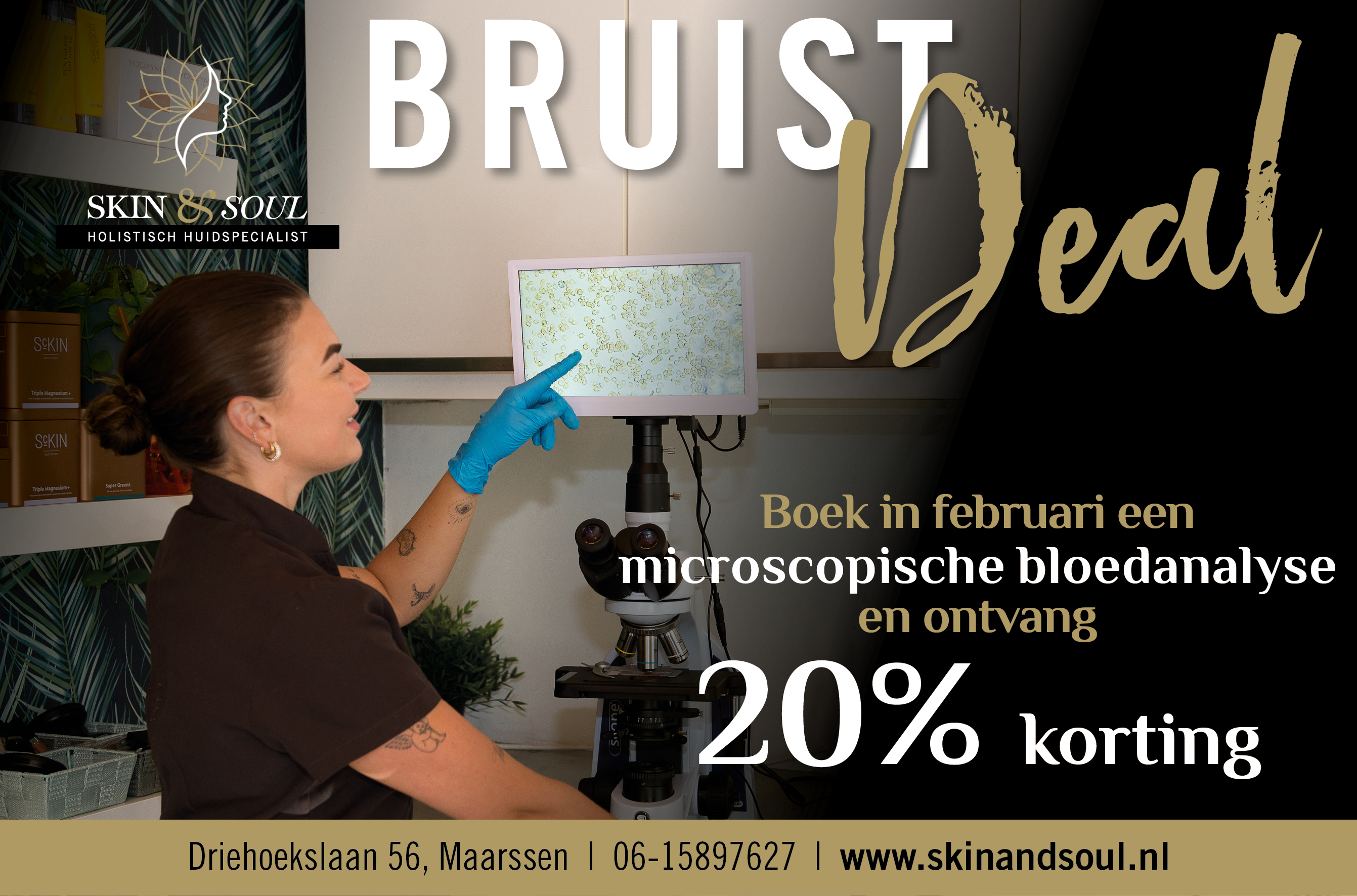 Boek in februari een microscopische bloedanalyse en ontvang 20% korting